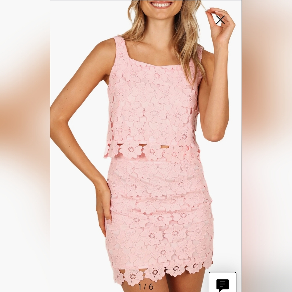 Petal and Pup Pink Lace Set